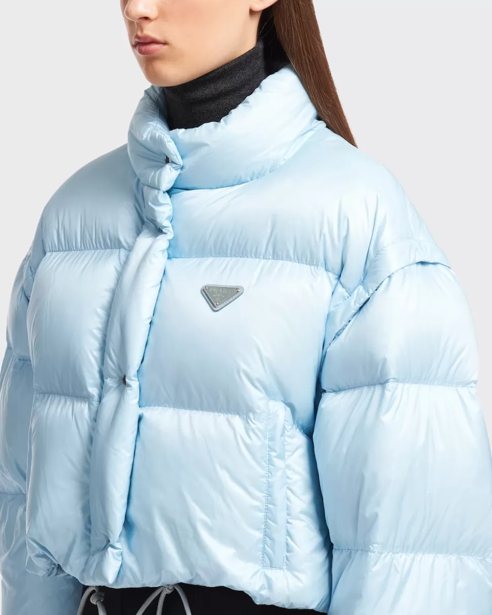 Prada Chaqueta De Plumón Corta Convertible De Re-nylon^Mujer ROPA DE ABRIGO