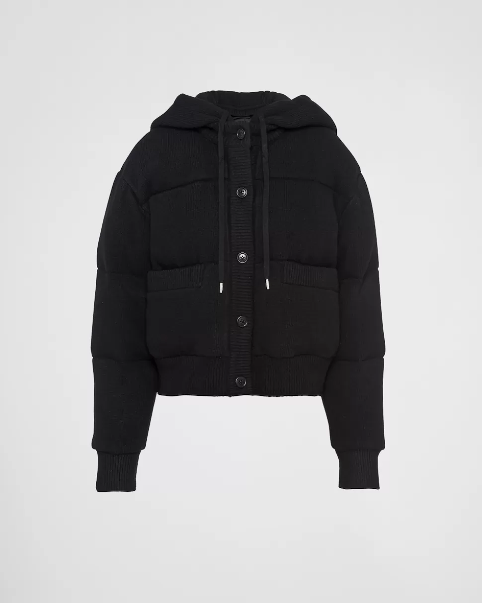 Prada Chaqueta De Plumón En Cachemir Y Lana^Mujer ROPA DE ABRIGO