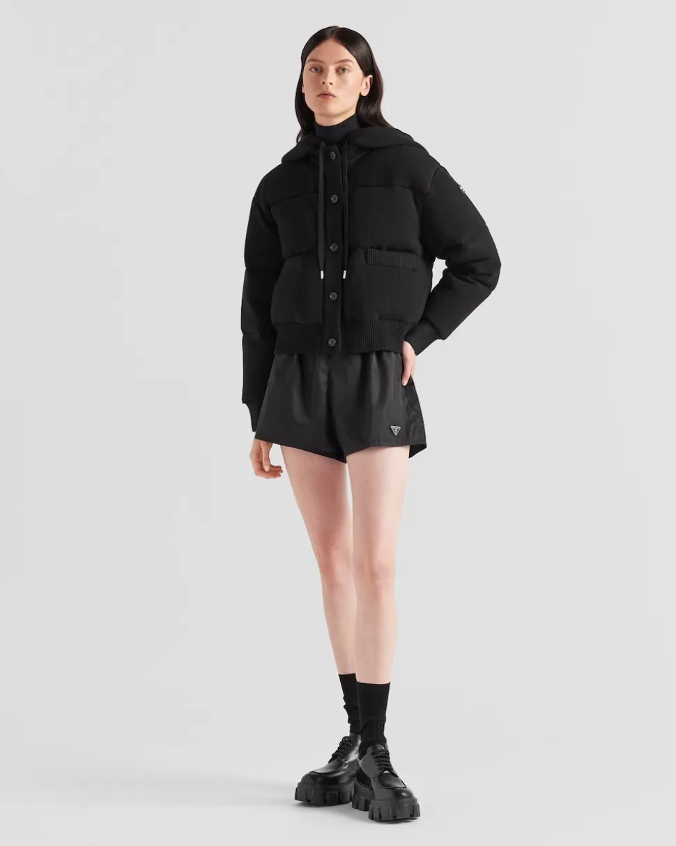 Prada Chaqueta De Plumón En Cachemir Y Lana^Mujer ROPA DE ABRIGO