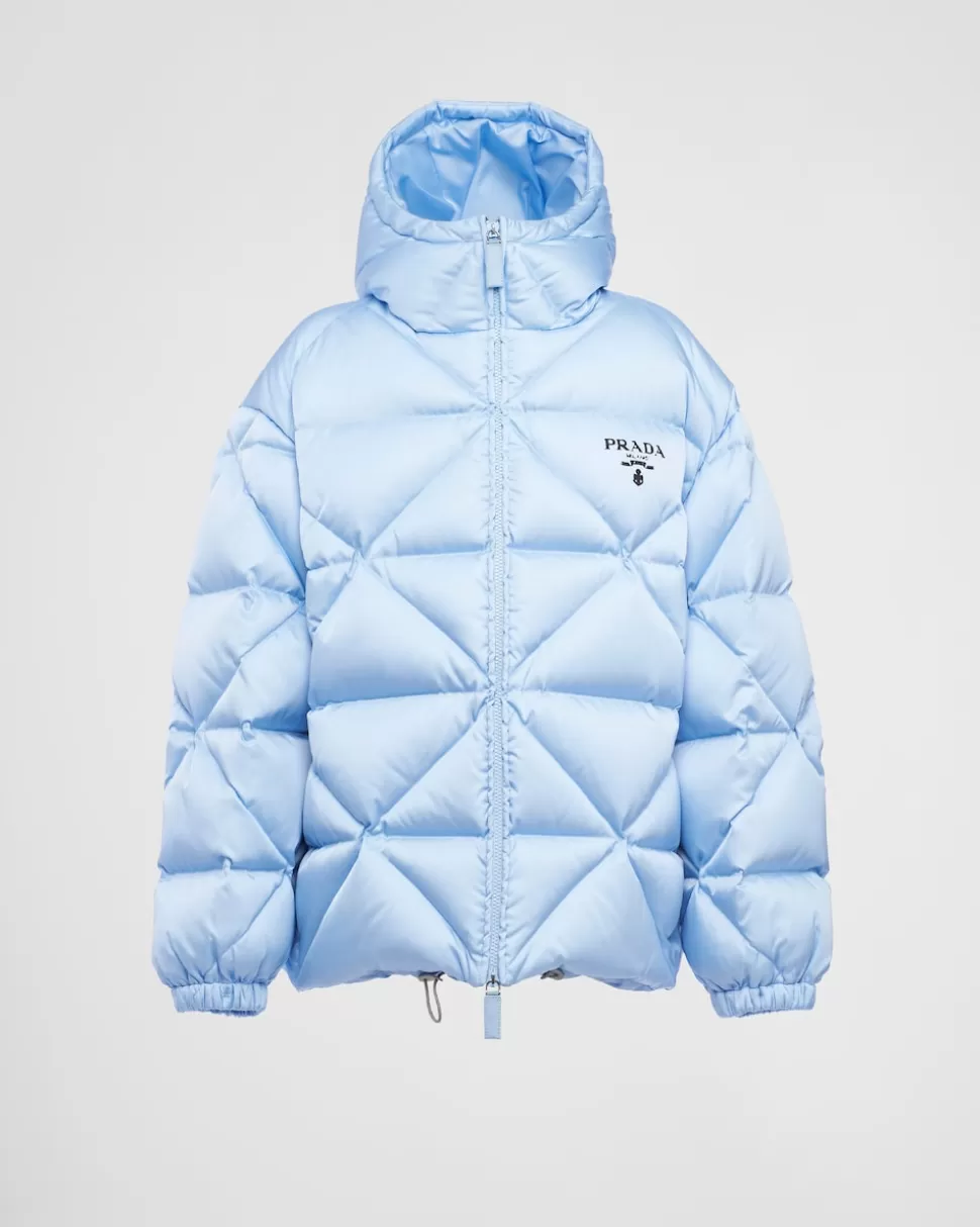Prada Chaqueta De Plumón Holgada De Gabardina De Re-nylon^Mujer ROPA DE ABRIGO