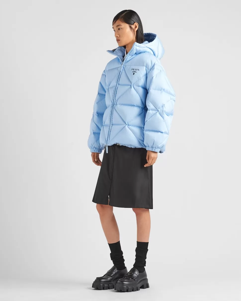 Prada Chaqueta De Plumón Holgada De Gabardina De Re-nylon^Mujer ROPA DE ABRIGO