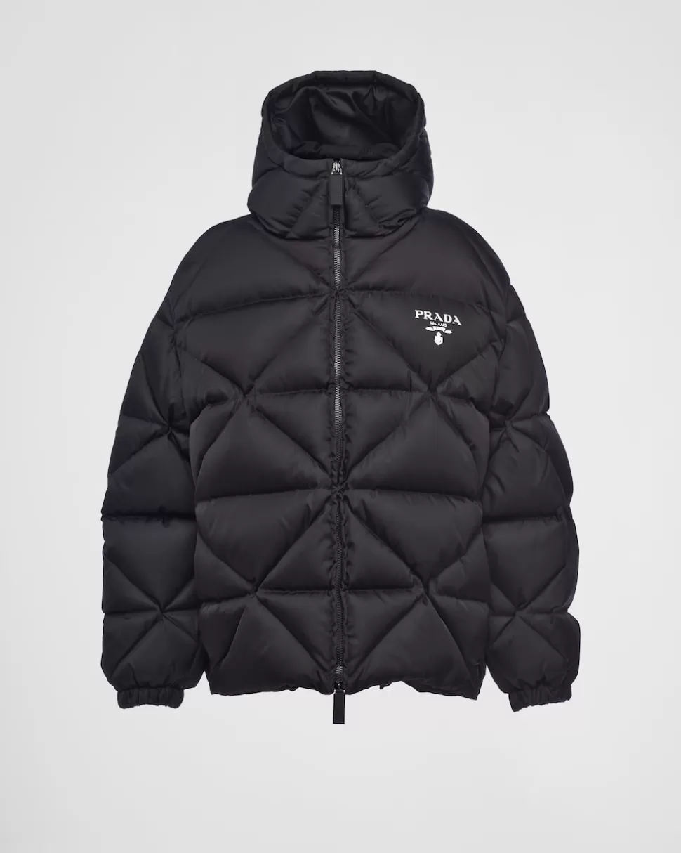 Prada Chaqueta De Plumón Holgada De Gabardina De Re-nylon^Mujer ROPA DE ABRIGO