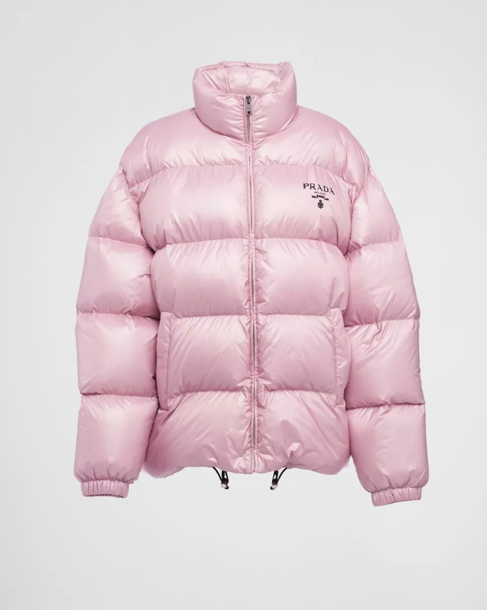 Prada Chaqueta De Plumón Y Re-nylon Con Capucha^Mujer ROPA DE ABRIGO