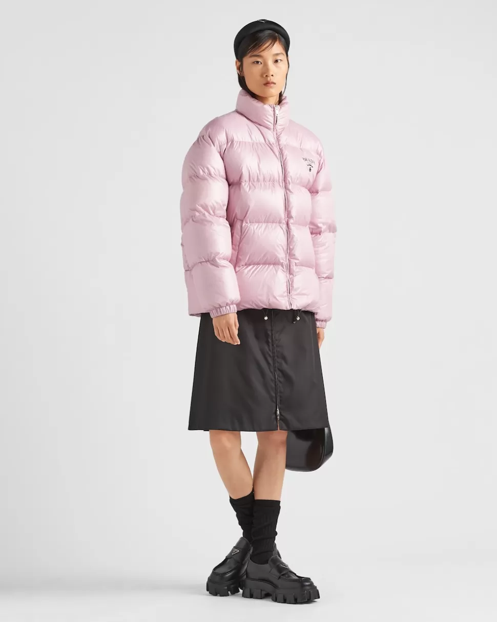 Prada Chaqueta De Plumón Y Re-nylon Con Capucha^Mujer ROPA DE ABRIGO