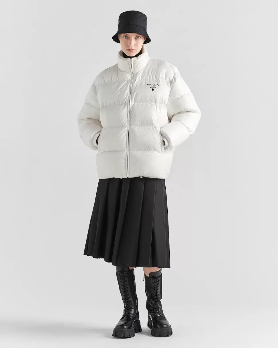 Prada Chaqueta De Plumón Y Re-nylon Con Capucha^Mujer ROPA DE ABRIGO