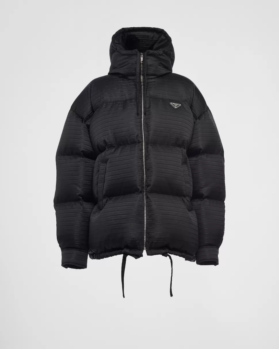 Prada Chaqueta De Plumón Y Re-nylon Con Capucha^Mujer ROPA DE ABRIGO