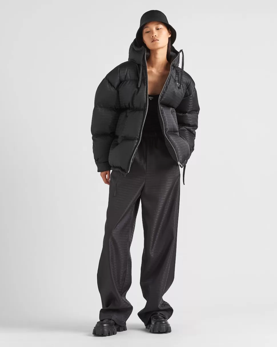 Prada Chaqueta De Plumón Y Re-nylon Con Capucha^Mujer ROPA DE ABRIGO