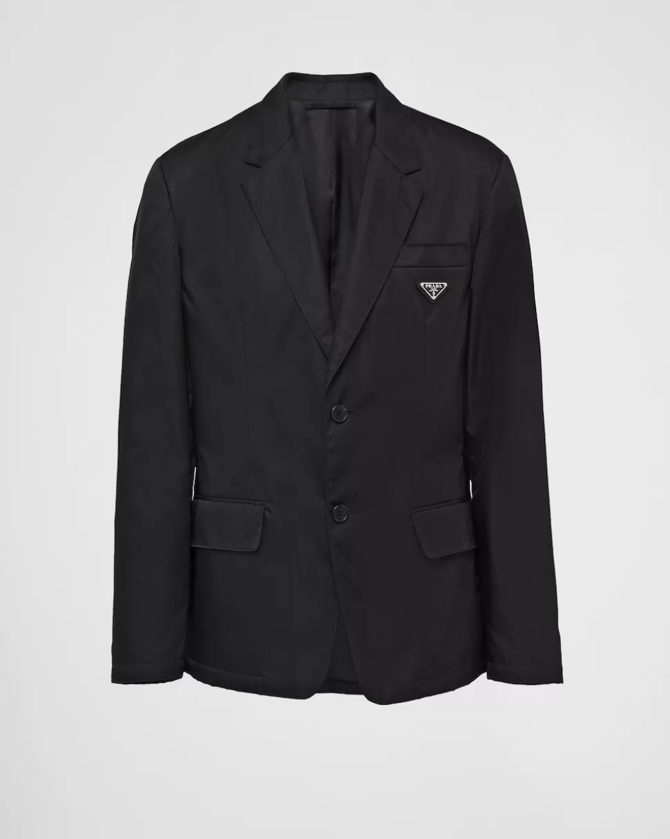 Prada Chaqueta De Re-nylon Con Cruzado Simple^ COLECCIÓN MASCULINA