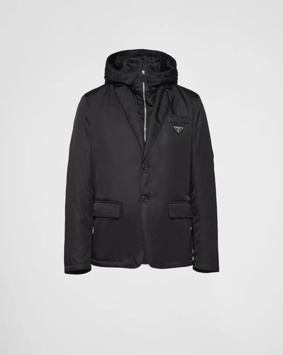 Prada Chaqueta De Re-nylon Con Cruzado Simple^Hombre CHAQUETAS Y ABRIGOS