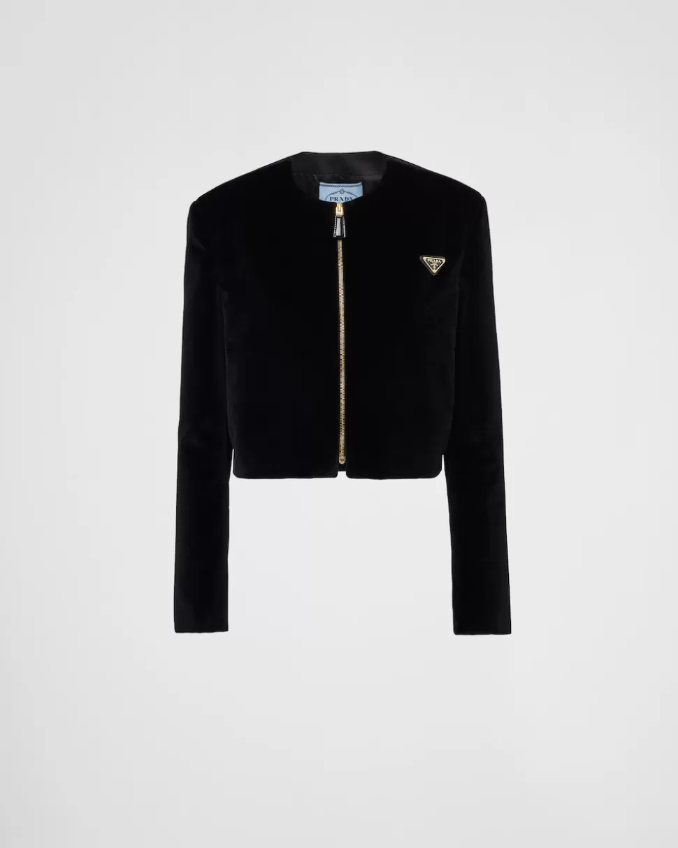 Prada Chaqueta De Terciopelo^Mujer CHAQUETAS Y ABRIGOS