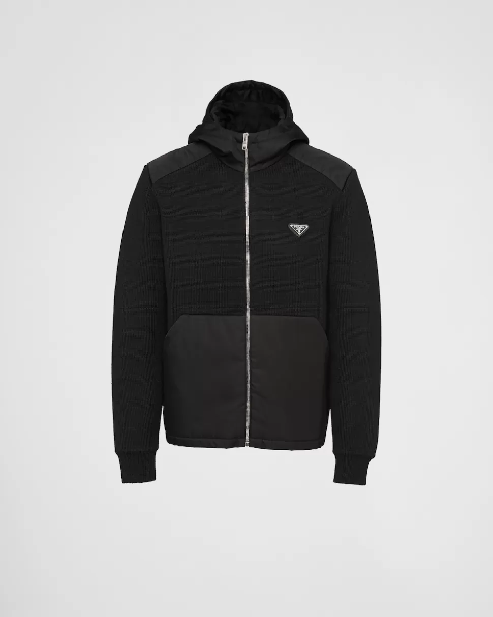 Prada Chaqueta En Gabardina De Re-nylon Y Lana^Hombre TEJIDOS DE PUNTO