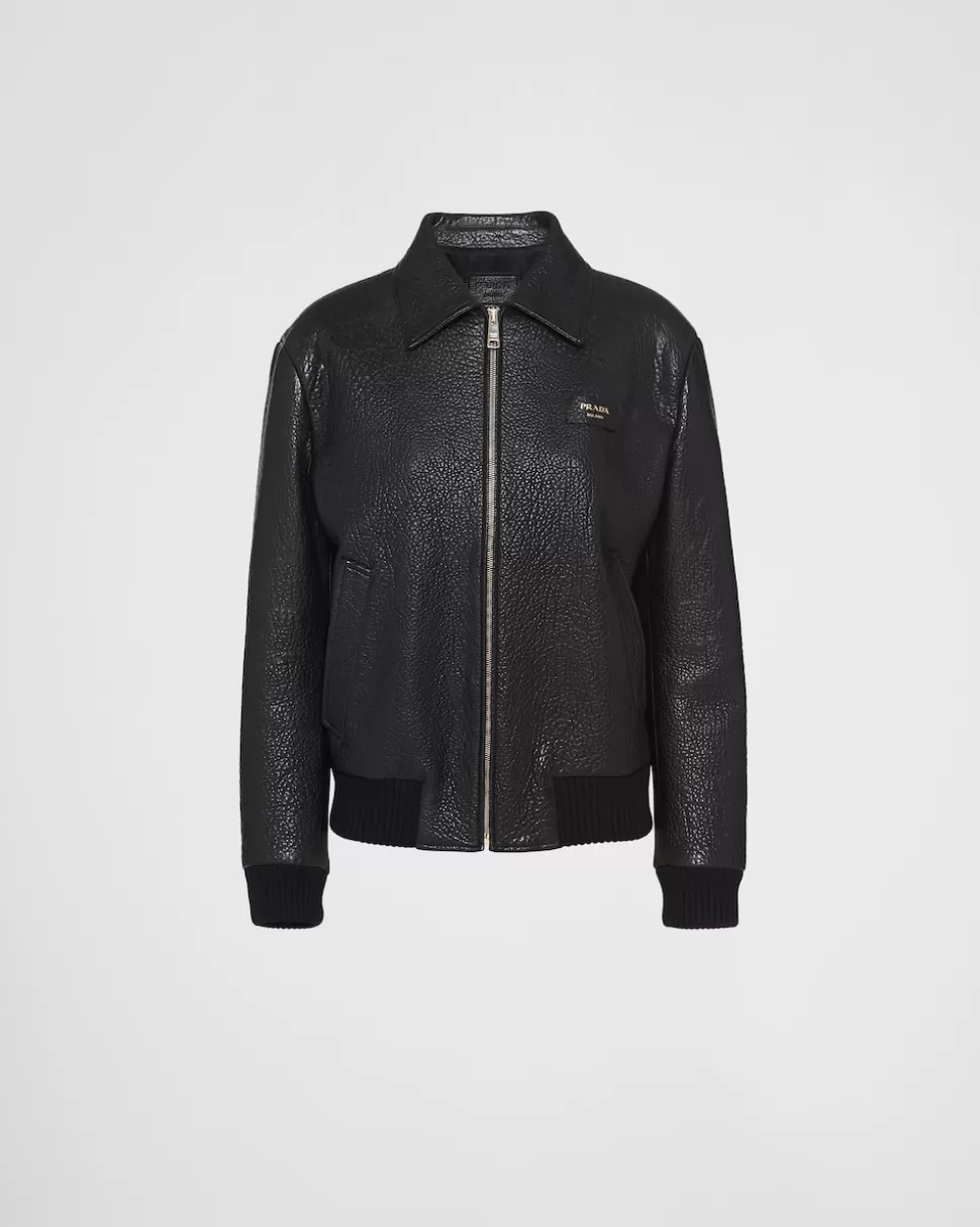 Prada Chaqueta En Piel De Napa^Mujer ROPA DE PIEL