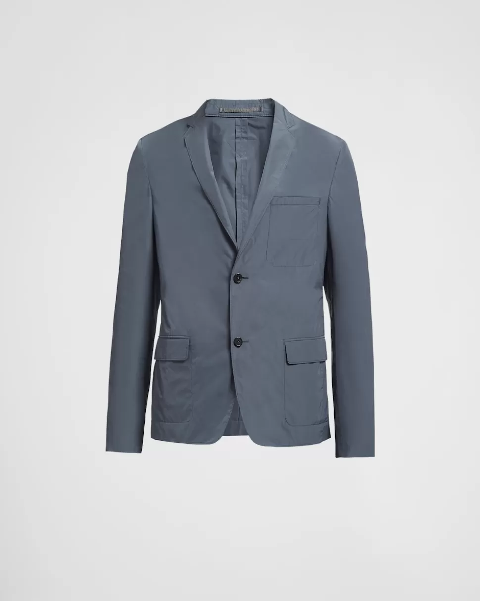 Prada Chaqueta Popelín Técnico Y Cruzado^Hombre CHAQUETAS Y ABRIGOS