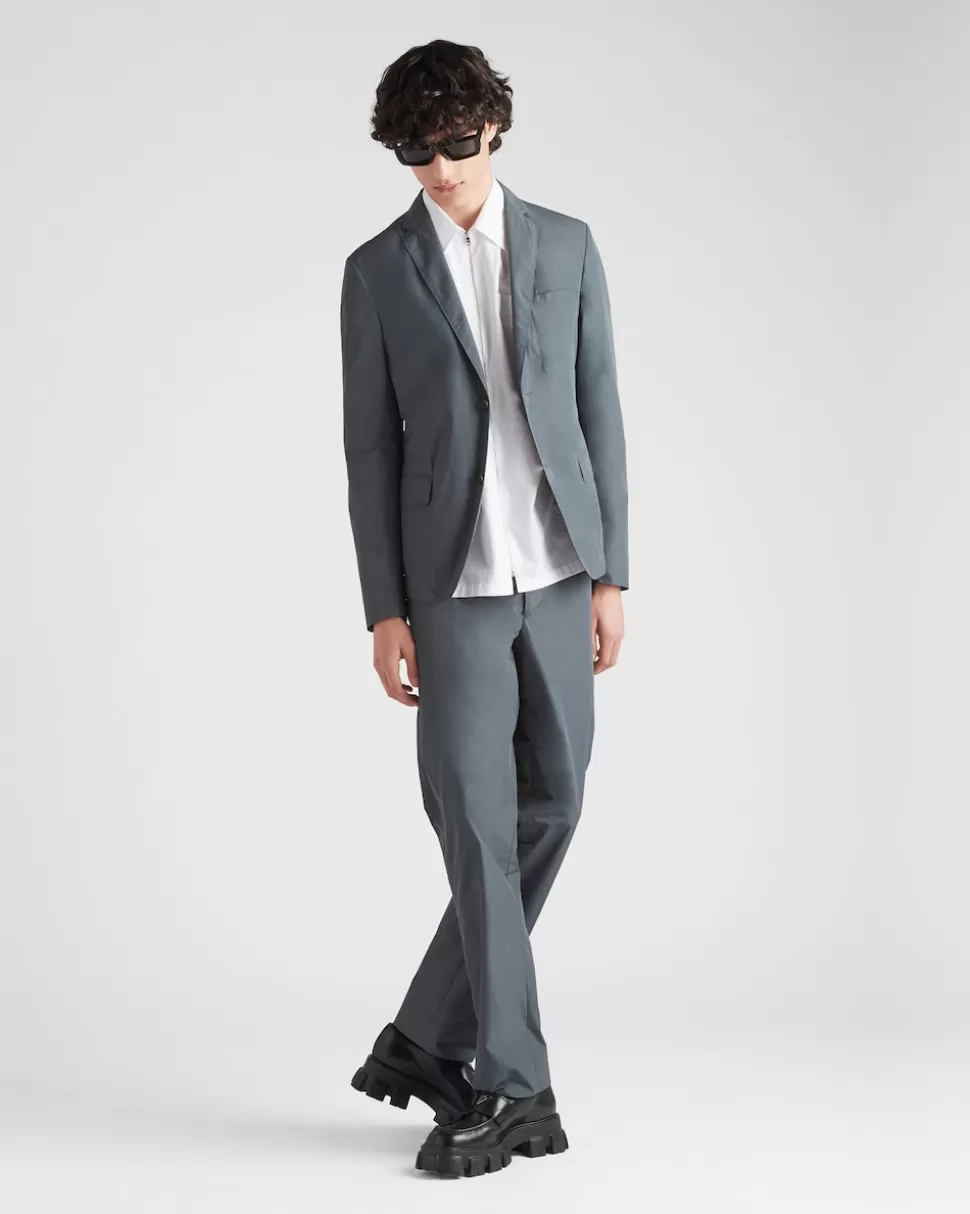 Prada Chaqueta Popelín Técnico Y Cruzado^Hombre CHAQUETAS Y ABRIGOS