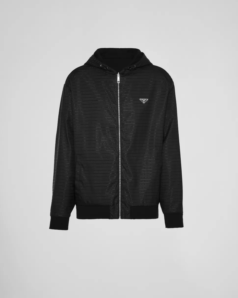 Prada Chaqueta Reversible De Algodón Y Re-nylon^Hombre ROPA DEPORTIVA Y SUDADERAS
