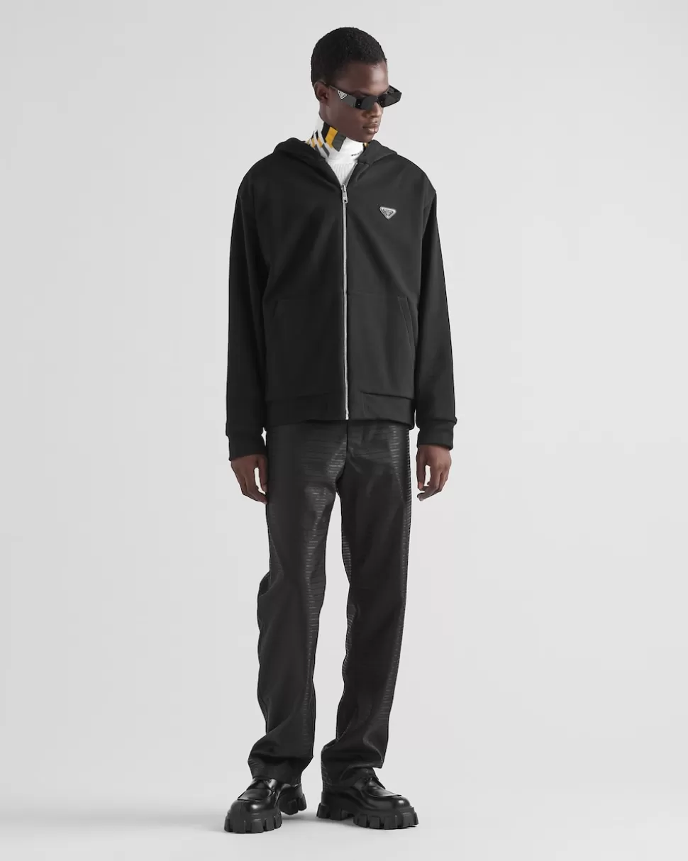 Prada Chaqueta Reversible De Algodón Y Re-nylon^Hombre ROPA DEPORTIVA Y SUDADERAS