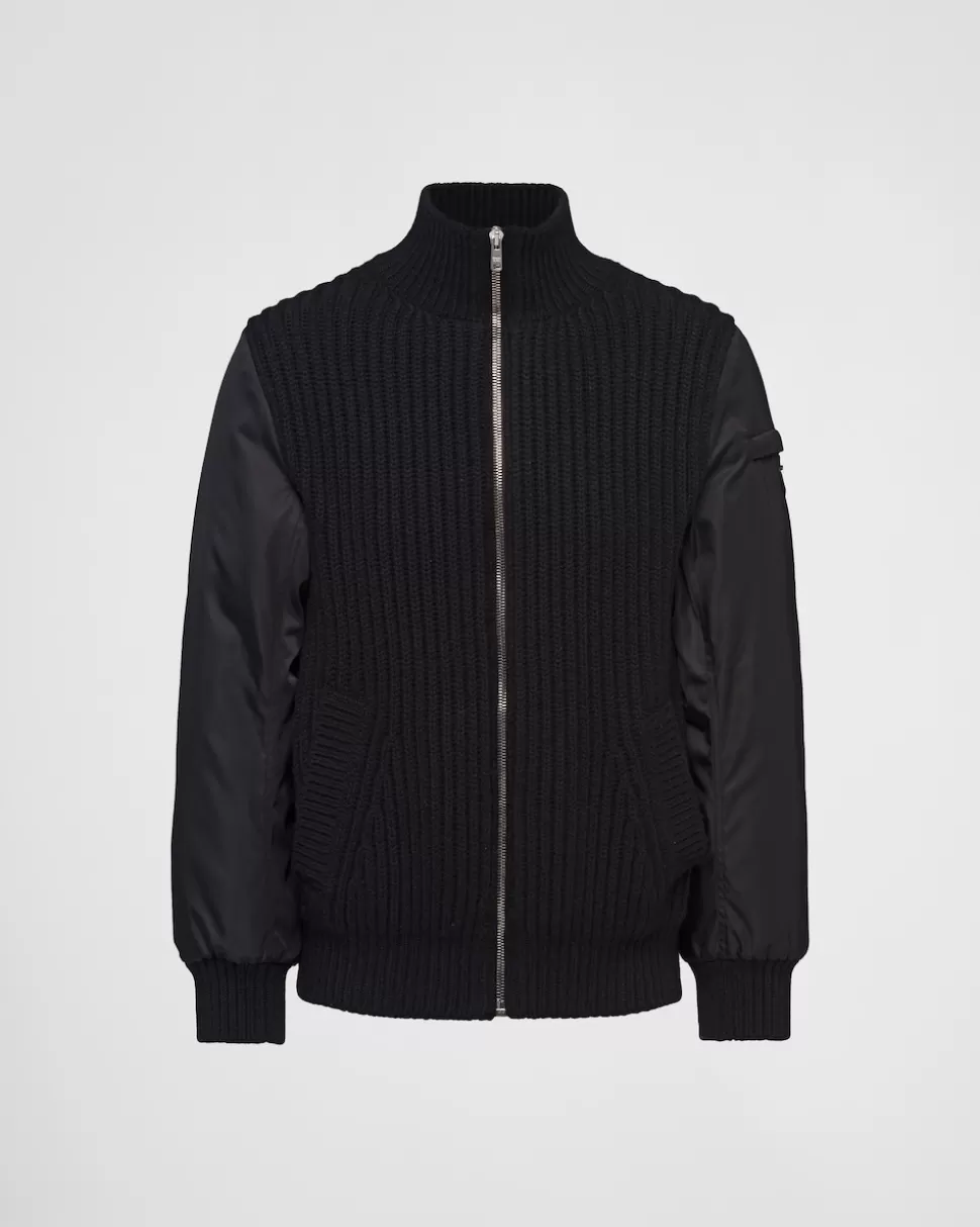 Prada Chaqueta Reversible De Cachemir Y Re-nylon^Hombre TEJIDOS DE PUNTO