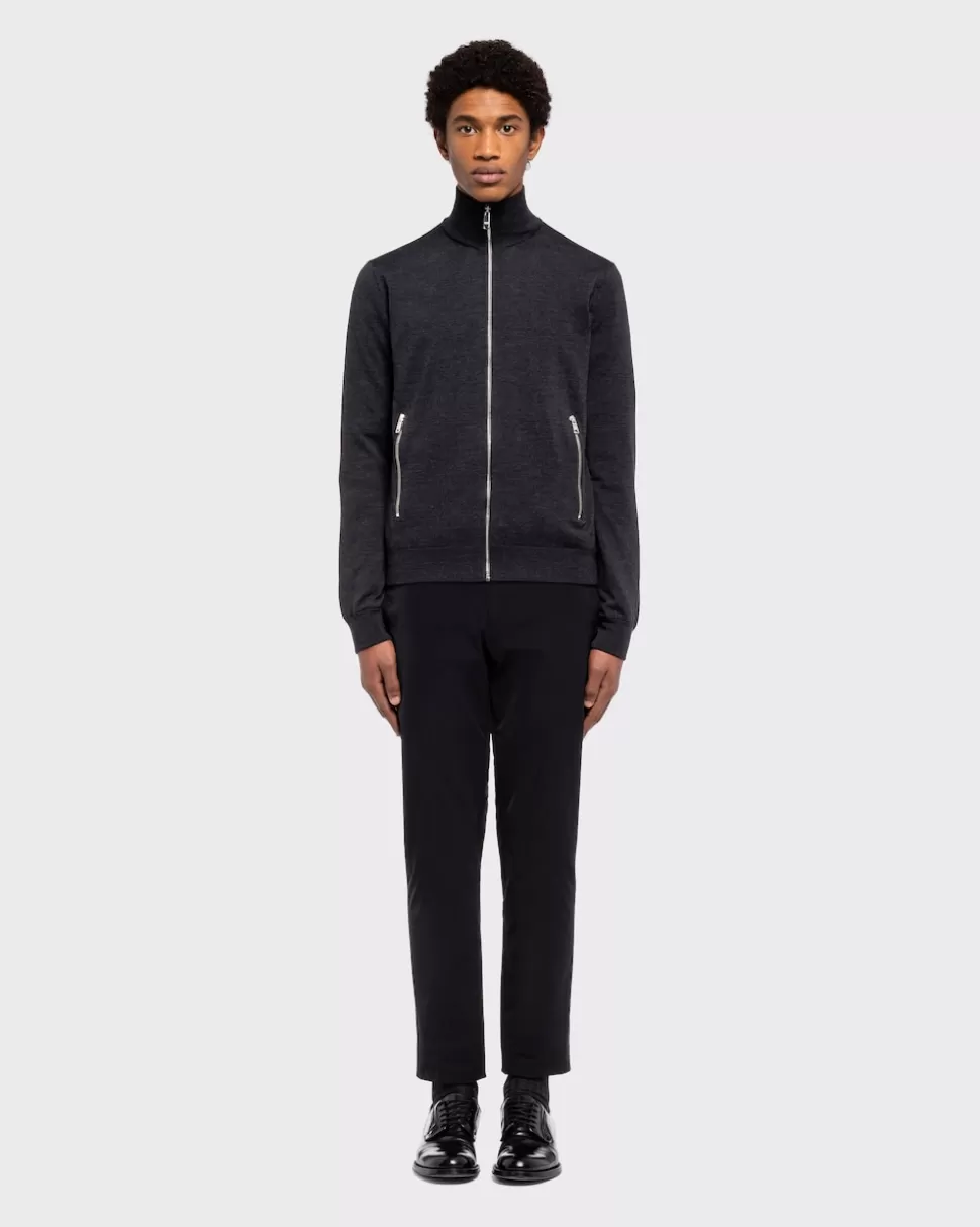 Prada Chaqueta Reversible De Lana Y Re-nylon^Hombre TEJIDOS DE PUNTO