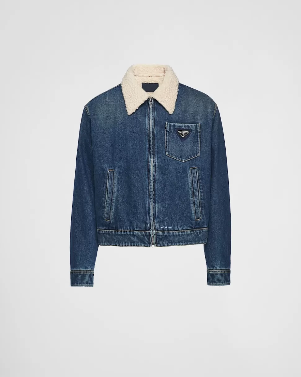 Prada Chaqueta Vaquera Acolchada^Hombre TEJIDO VAQUERO
