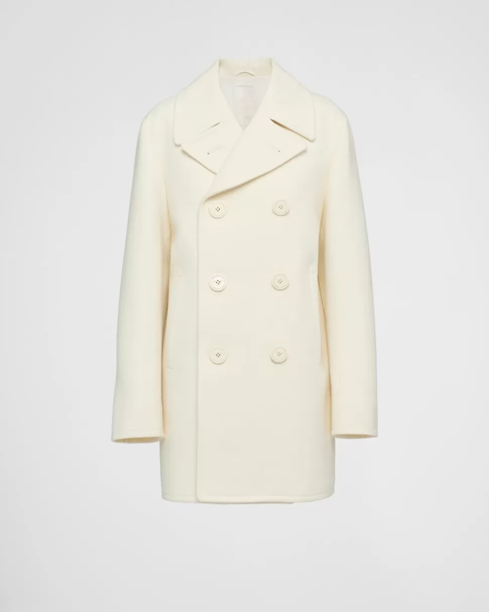 Prada Chaquetón Marinero De Botonadura Doble De Paño^Mujer CHAQUETAS Y ABRIGOS