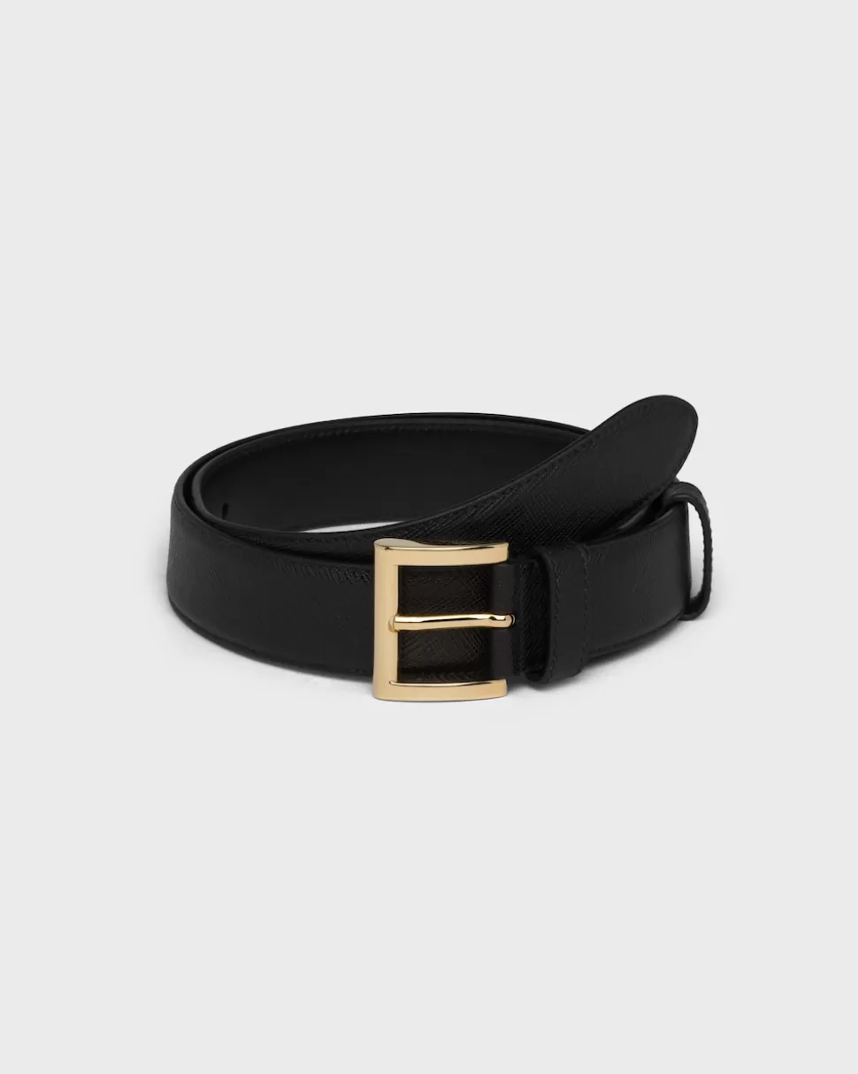 Prada Cinturón De Piel Saffiano^Mujer CINTURONES