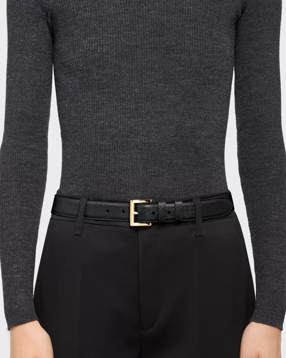 Prada Cinturón De Piel Saffiano^Mujer CINTURONES