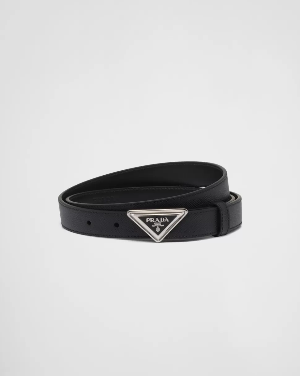 Prada Cinturón De Piel Saffiano^Mujer CINTURONES