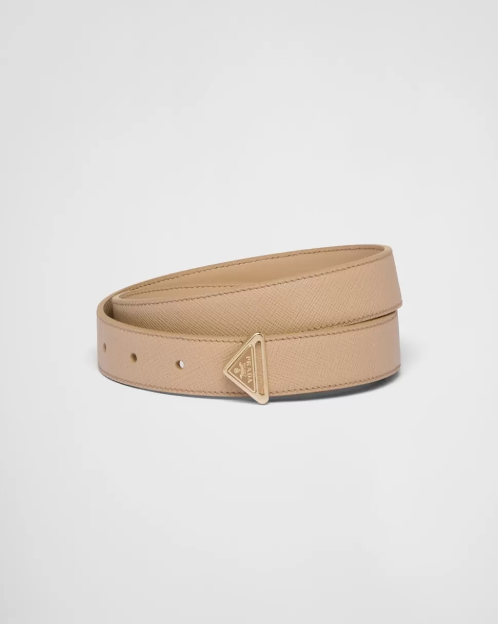 Prada Cinturón De Piel Saffiano^Mujer CINTURONES