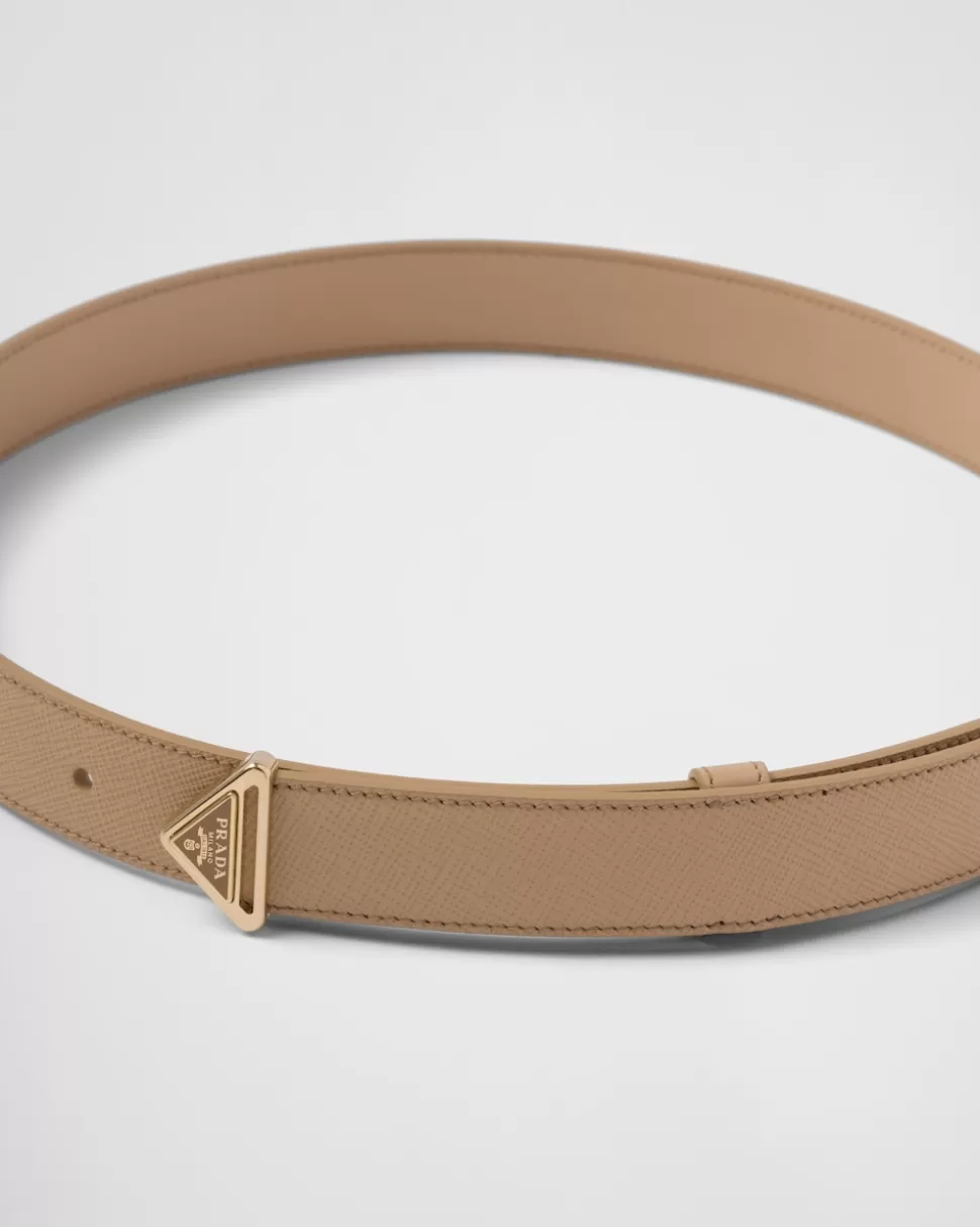 Prada Cinturón De Piel Saffiano^Mujer CINTURONES