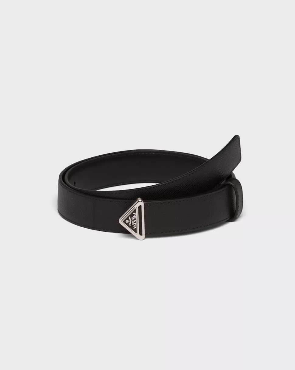 Prada Cinturón De Piel Saffiano^Mujer CINTURONES