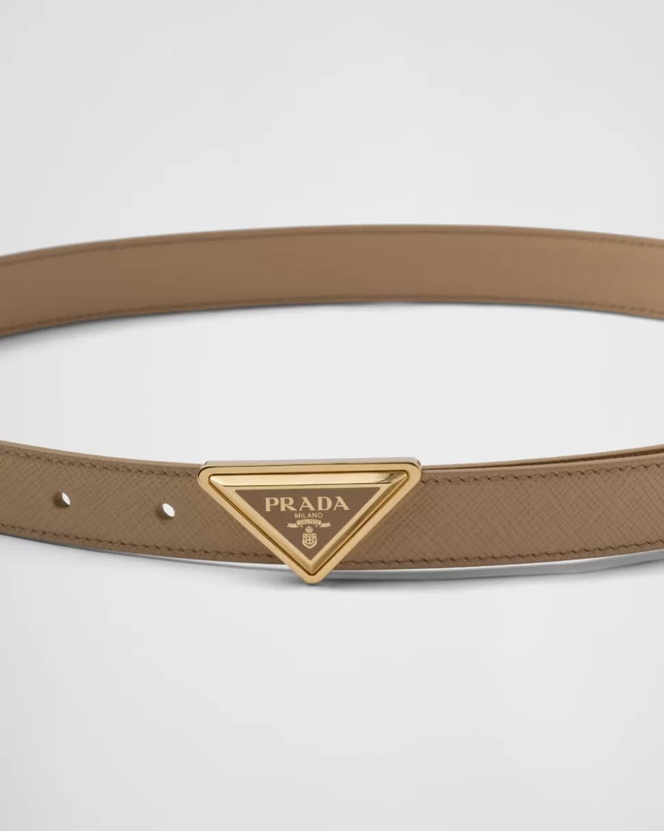 Prada Cinturón De Piel Saffiano^Mujer CINTURONES