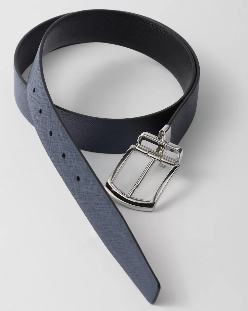 Prada Cinturón Reversible De Piel Saffiano^Hombre CINTURONES