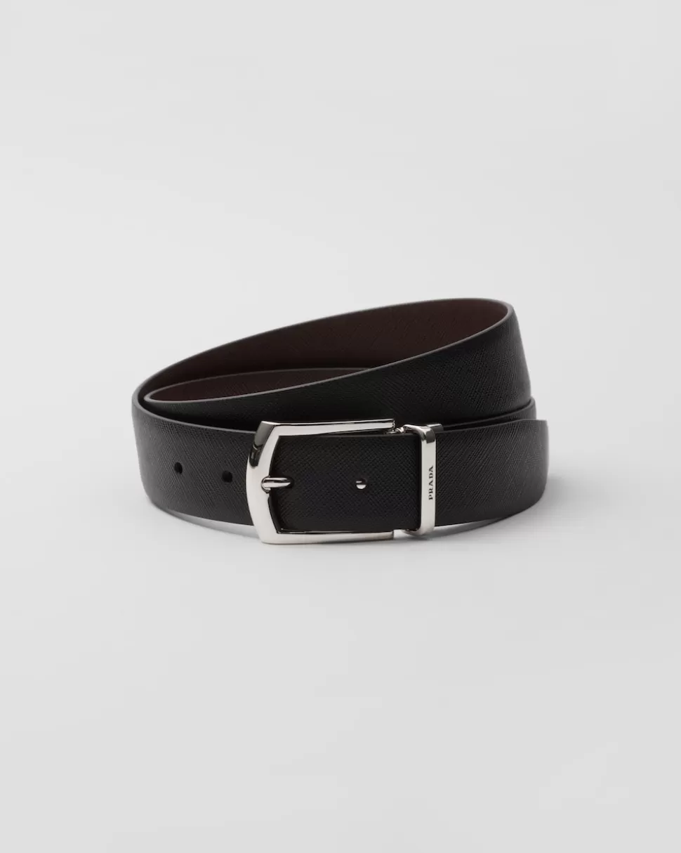 Prada Cinturón Reversible De Piel Saffiano^Hombre CINTURONES