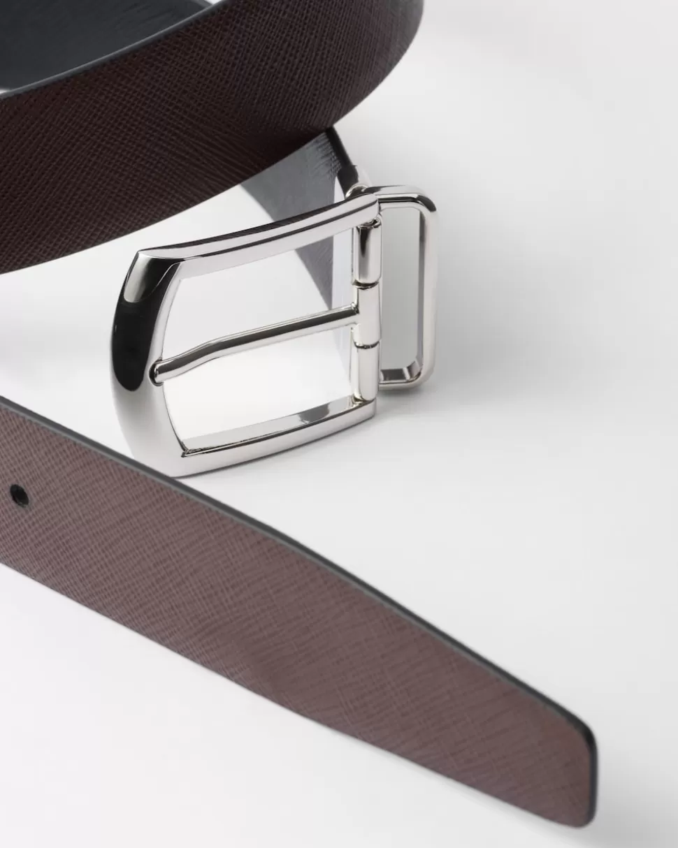 Prada Cinturón Reversible De Piel Saffiano^Hombre CINTURONES