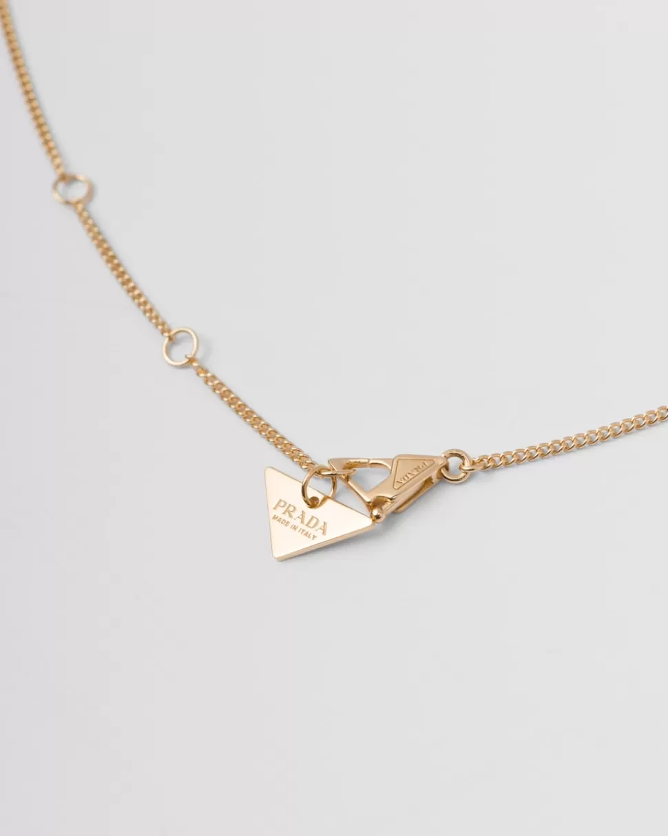 Prada Collar Con Colgante Calado Eternal Gold De Oro Amarillo^Mujer COLECCIÓN DE JOYERÍA ELEGANTE