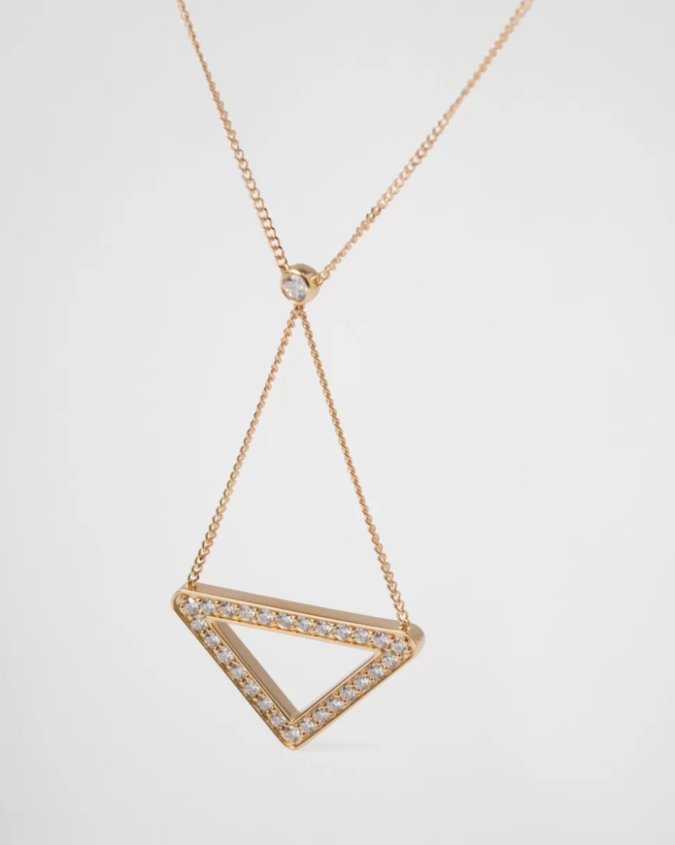 Prada Collar Con Colgante Calado Eternal Gold De Oro Amarillo Y Diamantes^Mujer COLECCIÓN DE JOYERÍA ELEGANTE