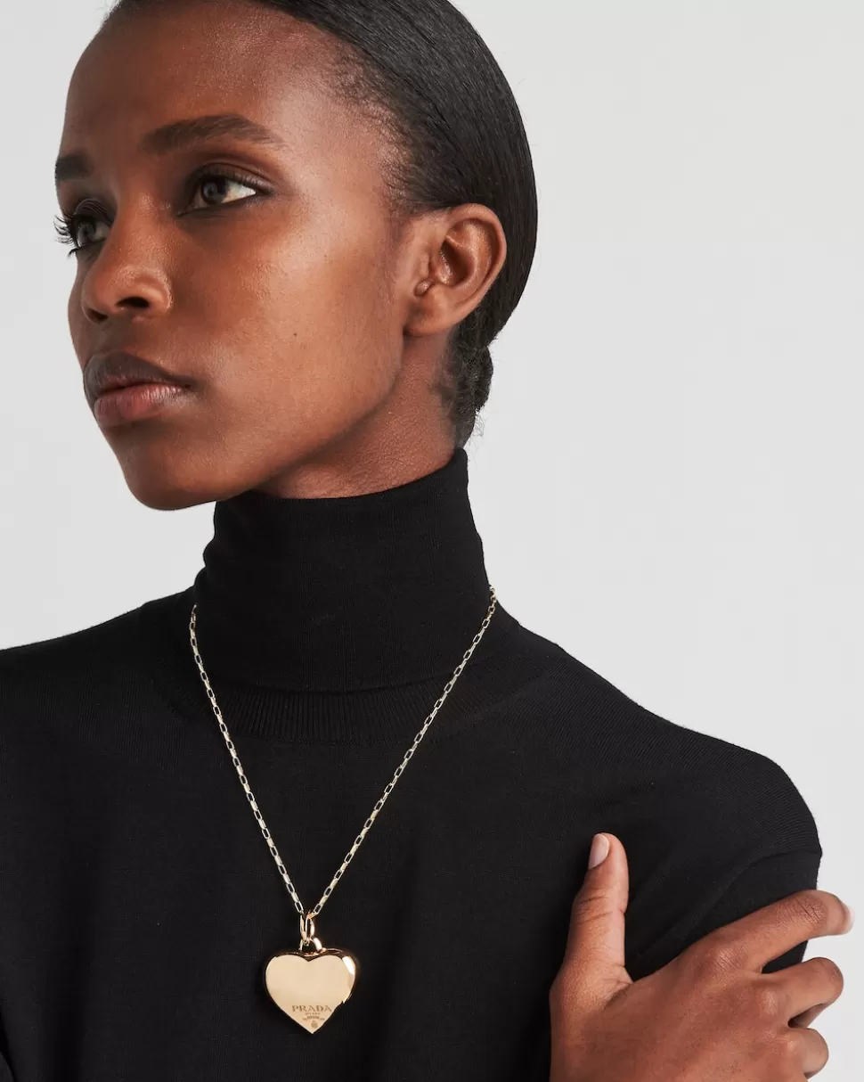 Prada Collar Con Colgante Mediano Eternal Gold De Oro Amarillo^Mujer COLECCIÓN DE JOYERÍA ELEGANTE