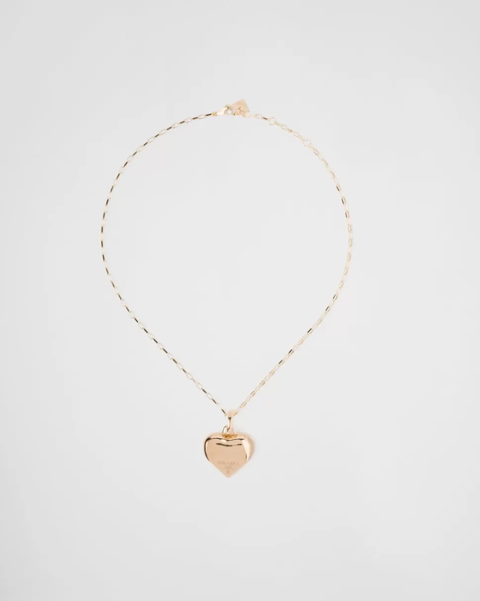 Prada Collar Con Colgante Pequeño Eternal Gold De Oro Amarillo^Mujer/Hombre COLECCIÓN DE JOYERÍA ELEGANTE | COLECCIÓN DE JOYERÍA ELEGANTE