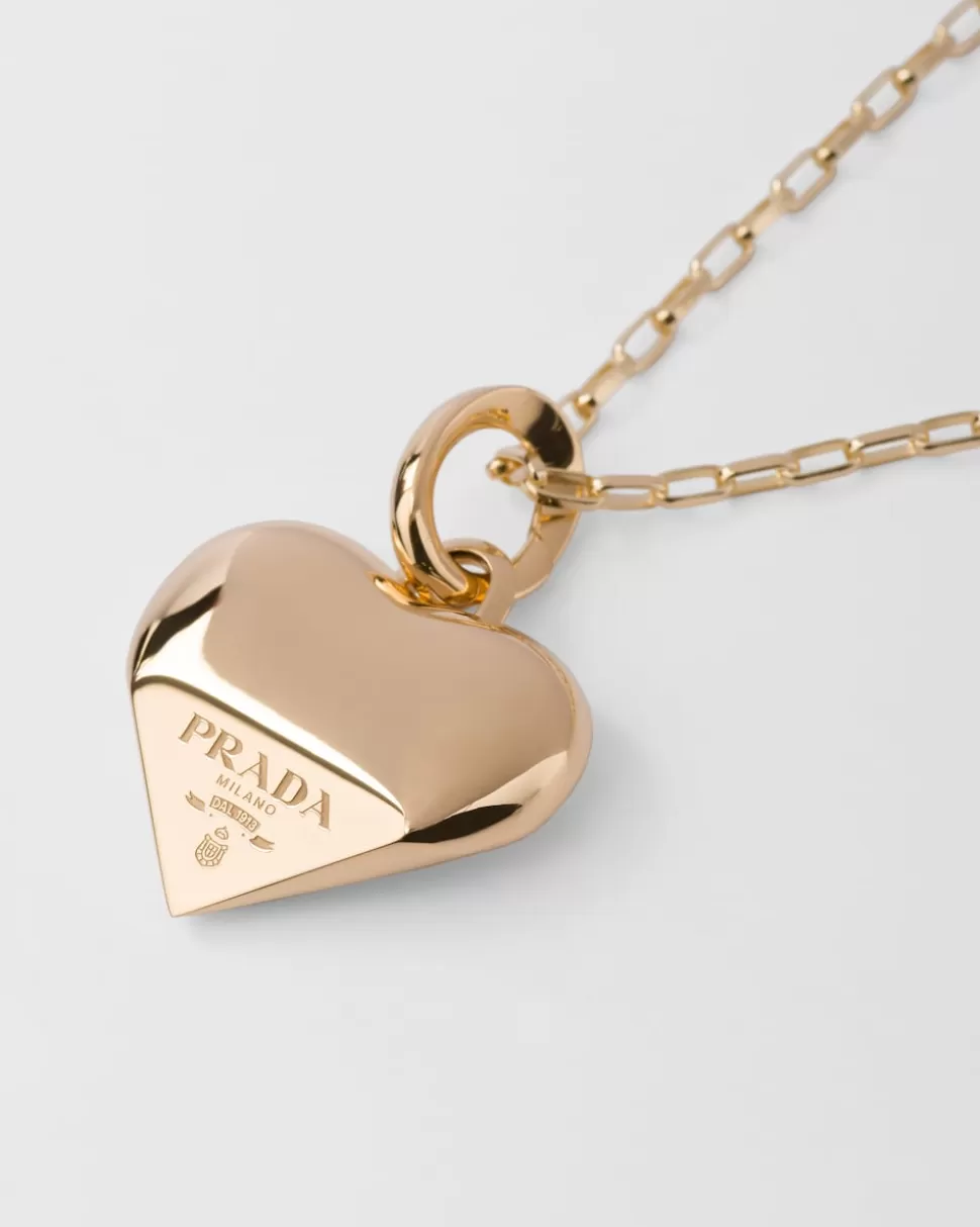 Prada Collar Con Colgante Pequeño Eternal Gold De Oro Amarillo^Mujer/Hombre COLECCIÓN DE JOYERÍA ELEGANTE | COLECCIÓN DE JOYERÍA ELEGANTE