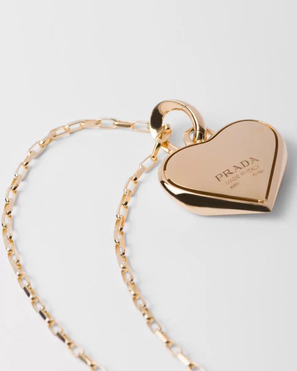 Prada Collar Con Colgante Pequeño Eternal Gold De Oro Amarillo^Hombre COLECCIÓN DE JOYERÍA ELEGANTE