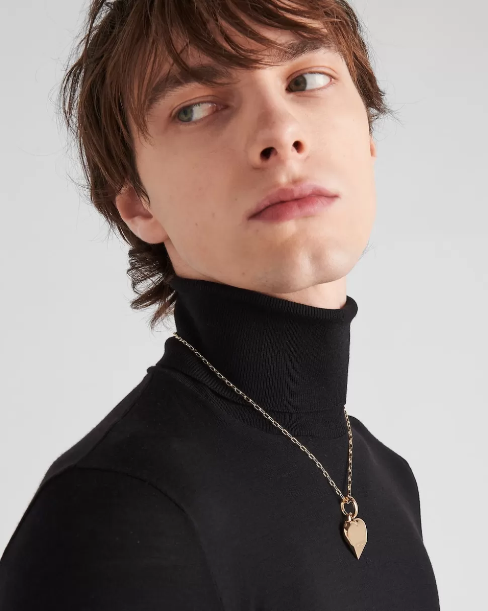 Prada Collar Con Colgante Pequeño Eternal Gold De Oro Amarillo^Hombre COLECCIÓN DE JOYERÍA ELEGANTE