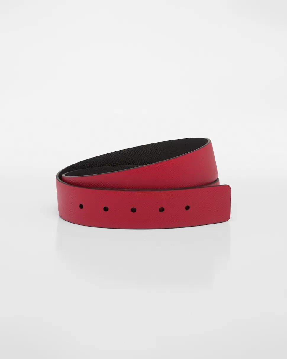 Prada Correa De Cinturón Reversible De Piel Saffiano^Hombre CINTURONES PERSONALIZADOS
