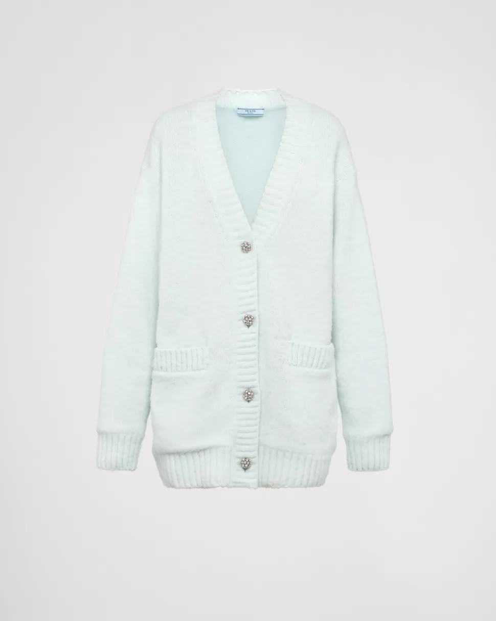 Prada Cárdigan De Lana Shetland^Mujer TEJIDOS DE PUNTO