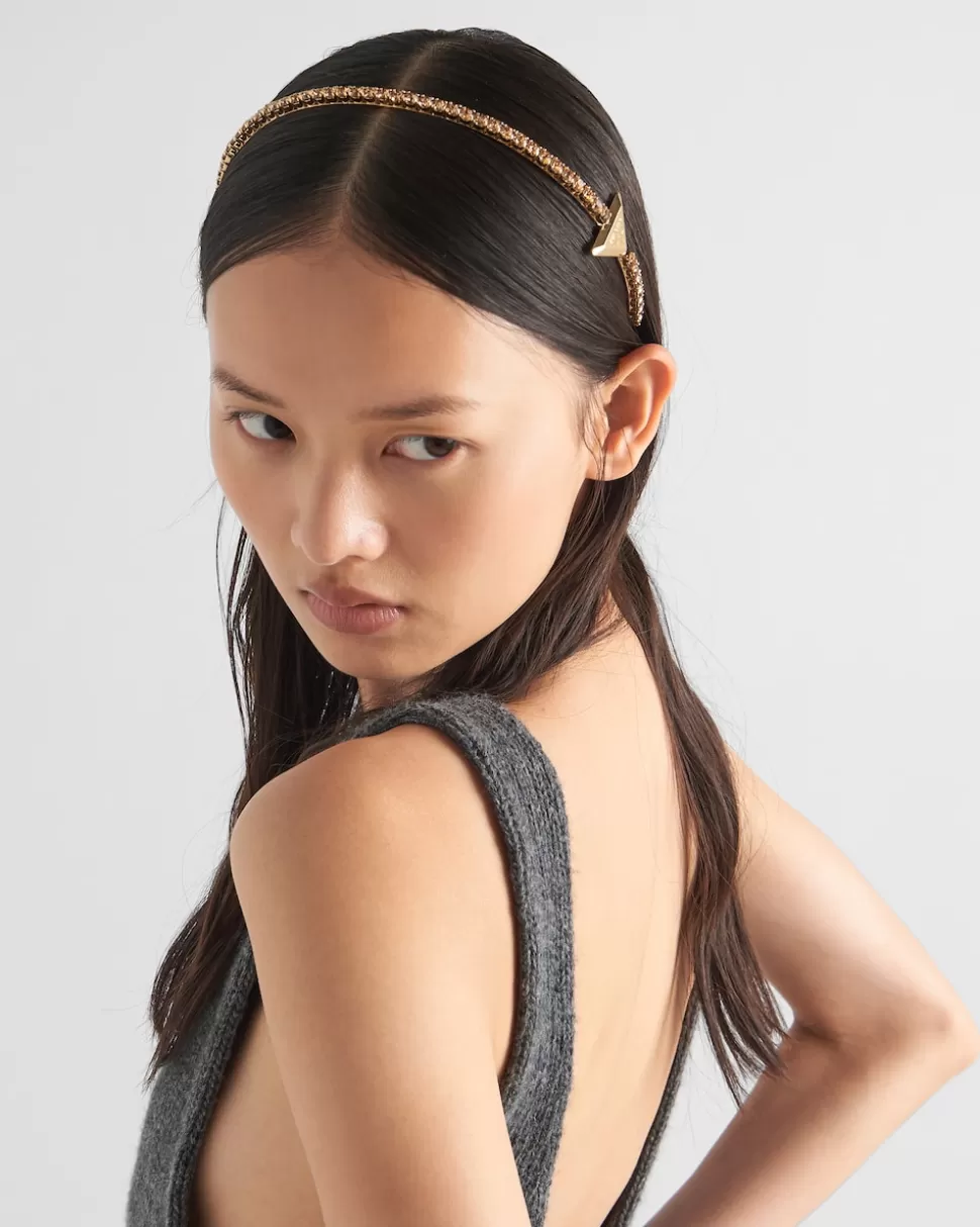 Prada Diadema De Latón Con Adornos^Mujer DIADEMAS Y ACCESORIOS PARA EL PELO