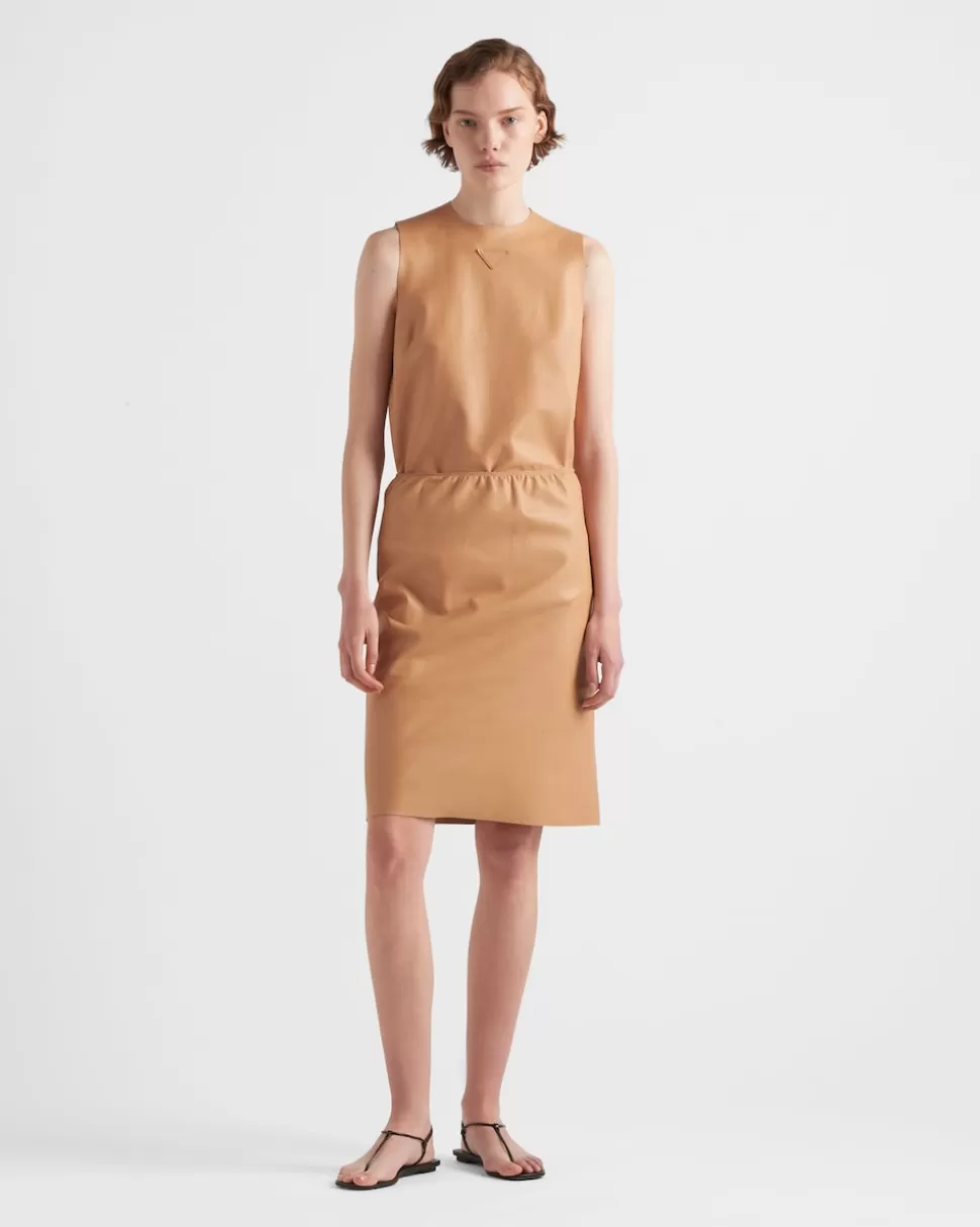 Prada Falda De Napa^Mujer ROPA DE PIEL