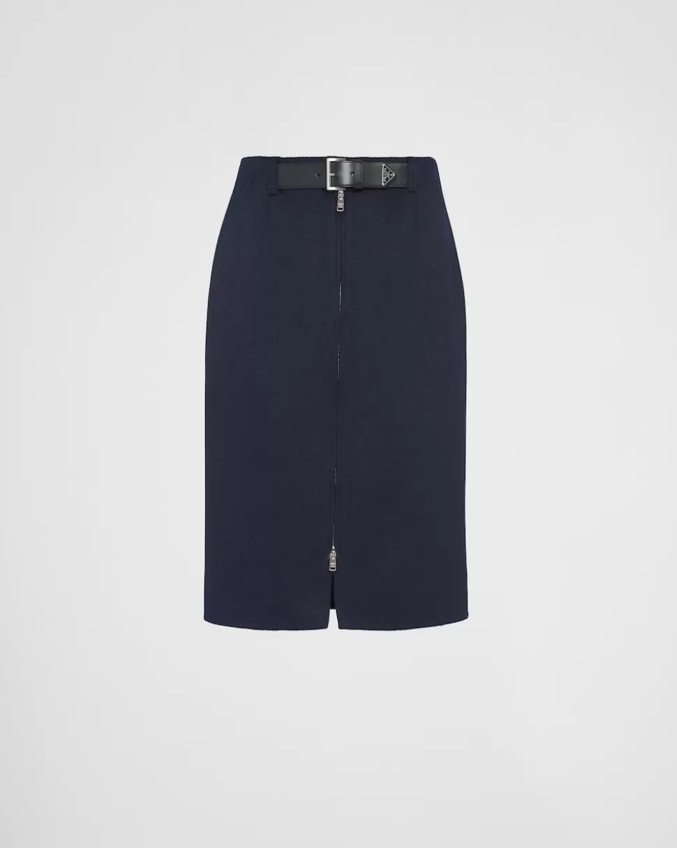 Prada Falda Midi De Cashgora^Mujer FALDAS