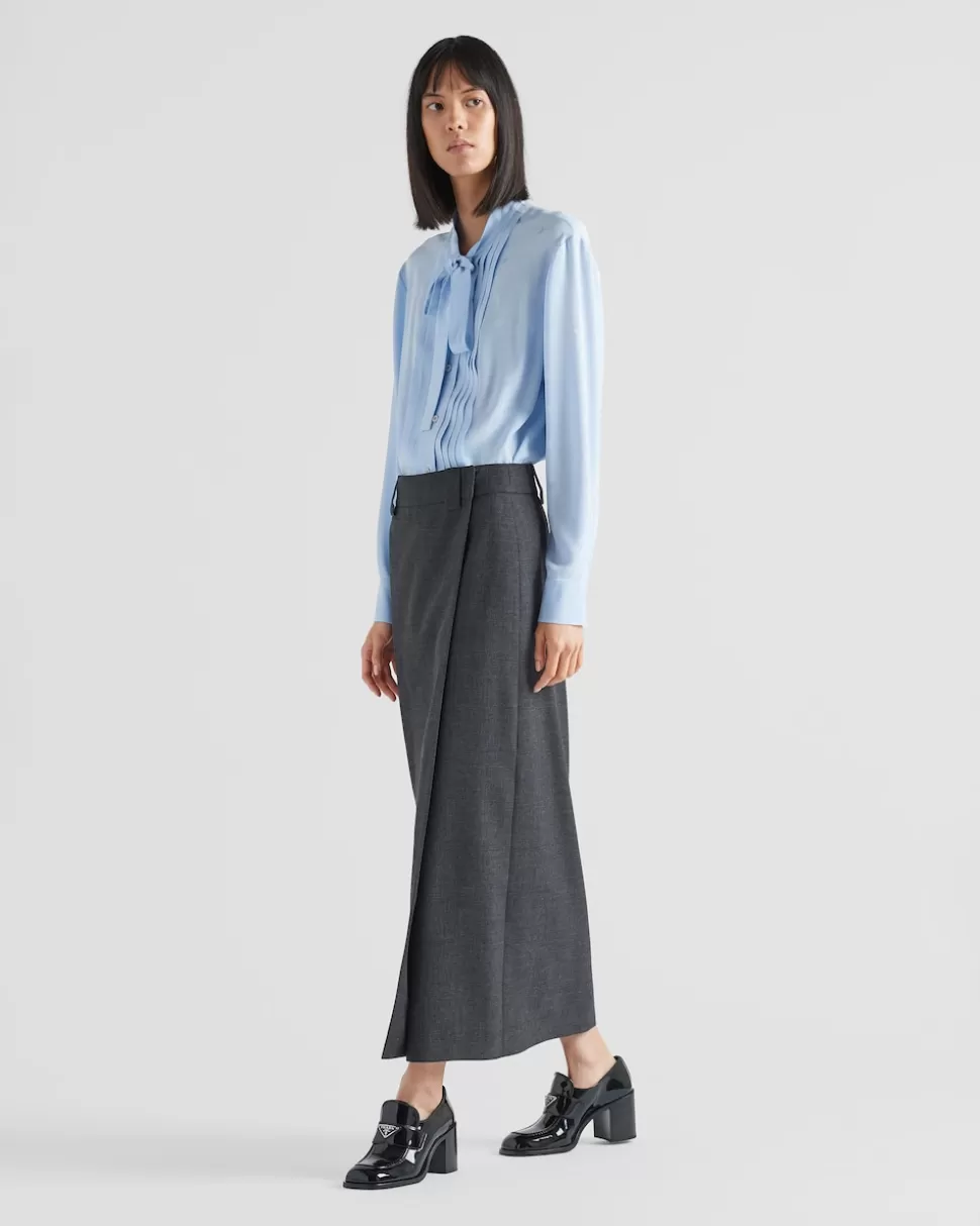 Prada Falda Midi De Lana^Mujer FALDAS