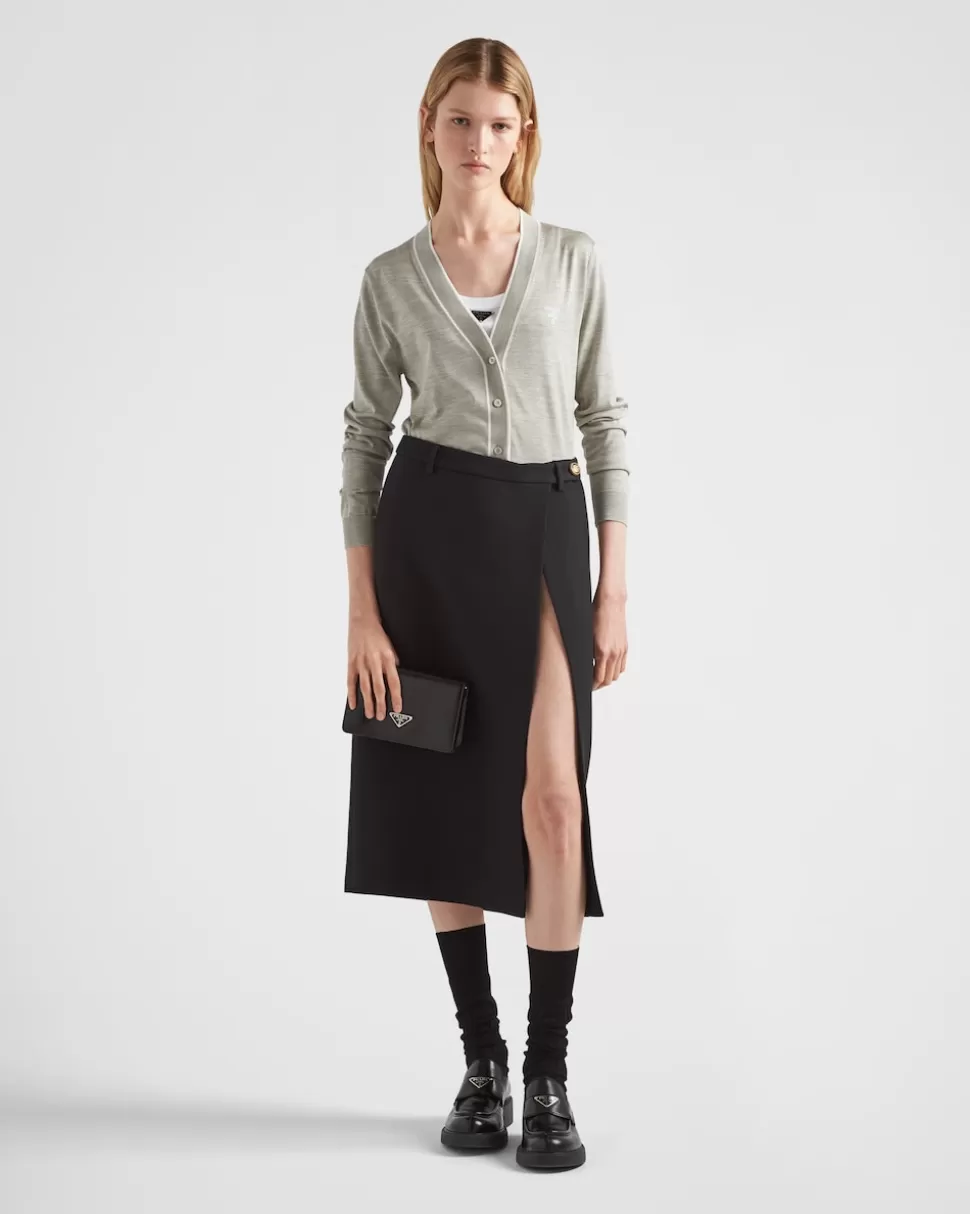 Prada Falda Midi De Tricotina^Mujer FALDAS