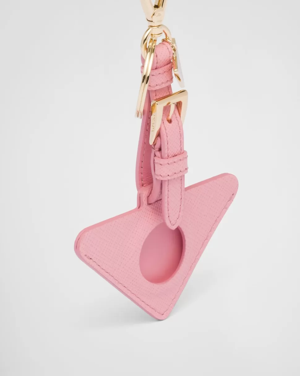 Prada Funda Para Airtag De Piel Saffiano^Mujer ACCESORIOS TECNOLÓGICOS Y LLAVEROS