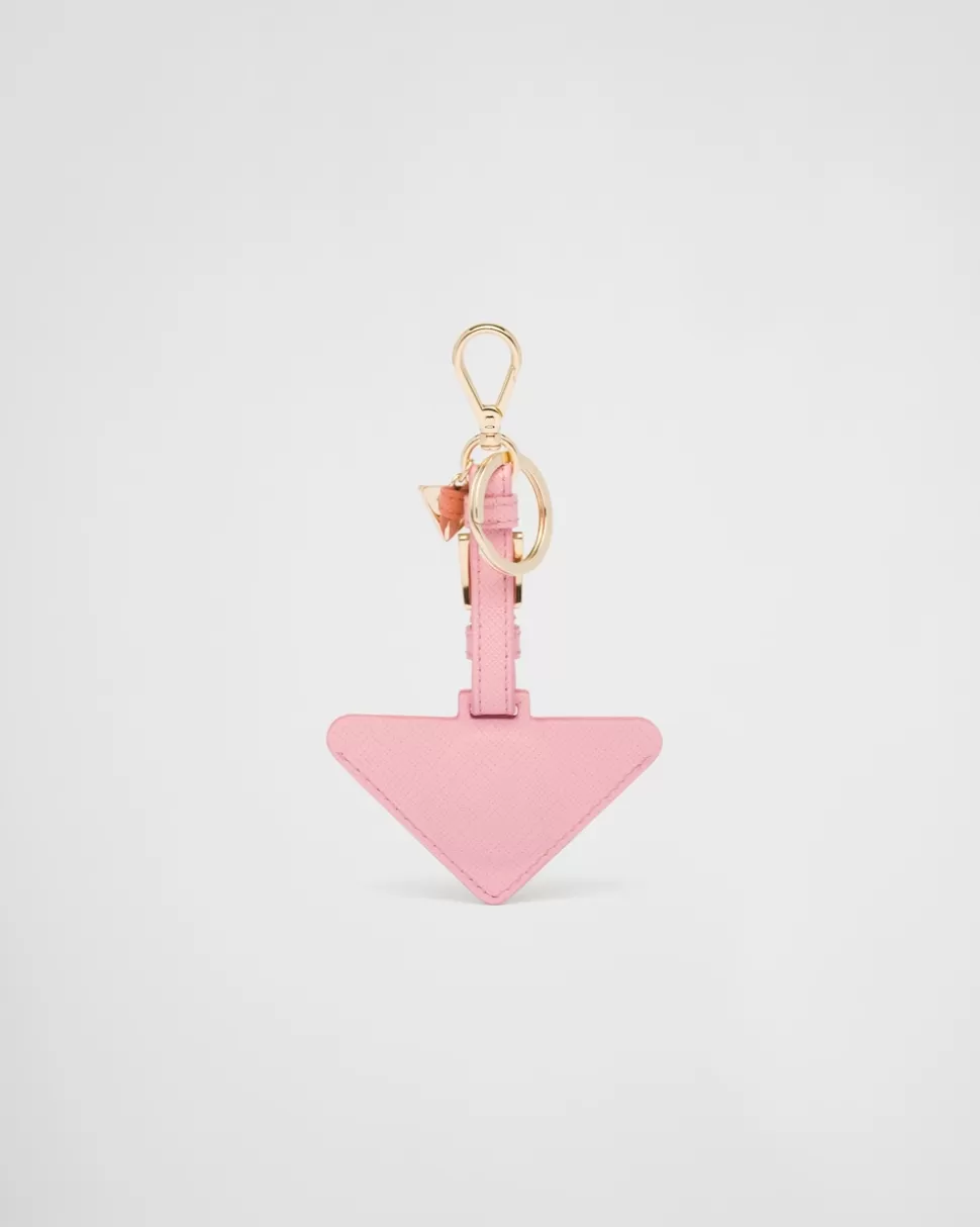 Prada Funda Para Airtag De Piel Saffiano^Mujer ACCESORIOS TECNOLÓGICOS Y LLAVEROS